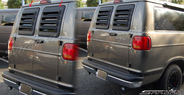 Custom Dodge Van  All Styles Rear Louver (1978 - 2005) - $129.00 (Part #DG-001-RL)